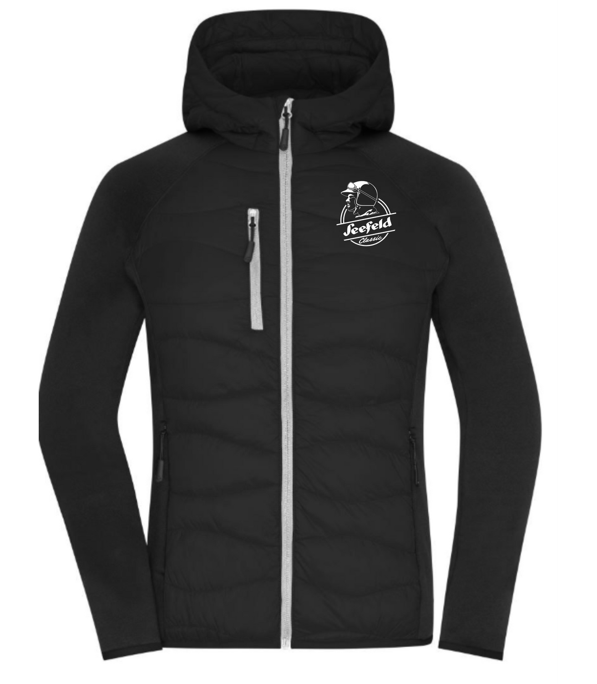 Herren Hybrid Jacke - Schwarz